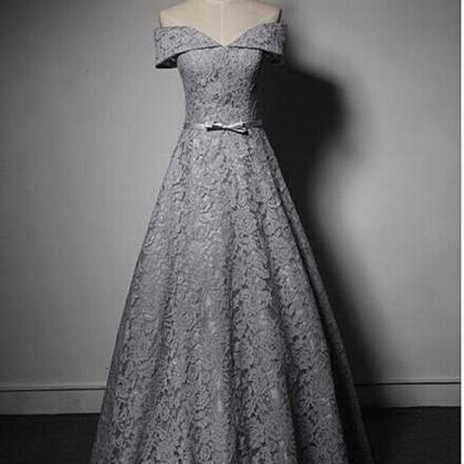 A-line Lace Prom Dress Long Prom Dresses Charming..