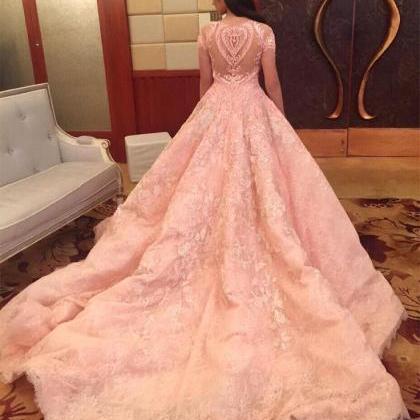 Blush Pink Evening Dress Fashion Gorgeous Sweet..