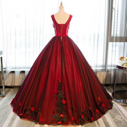 Red Prom Dresses Princess Quinceanera Dresses..