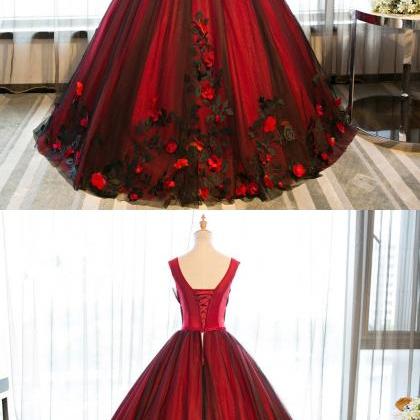 Red Prom Dresses Princess Quinceanera Dresses..
