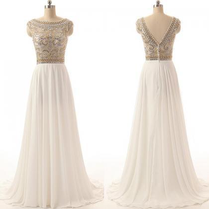 Long Prom Dress,charming Prom Dress,white Prom..
