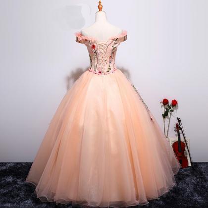 Charming Prom Dress,tulle Ball Gown Prom..