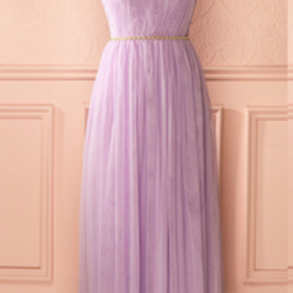 Halter Lilac Long Prom Dress Party Dress