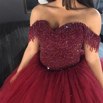 Burgundy Wedding Dresses Ball Gowns Off The..