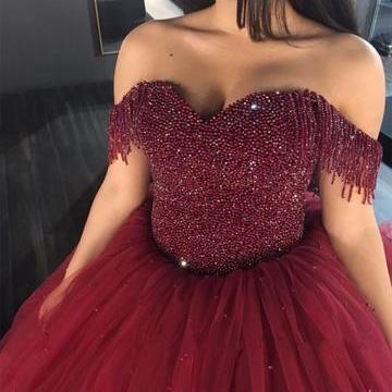 Burgundy Wedding Dresses Ball Gowns Off The..