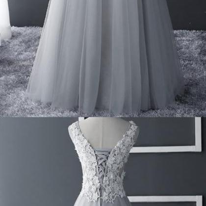 Charming V Neckline Prom Dress, Long Prom Dresses,..