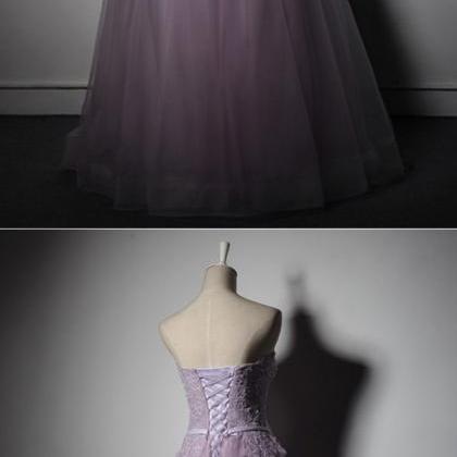 Light Purple Prom Dress Tulle Party Formal..