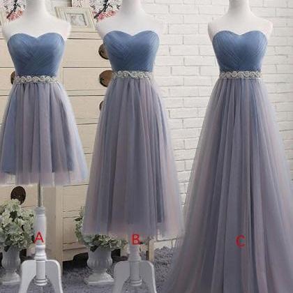 Cute Sweetheart Neck Tulle Prom Dress, Tulle..