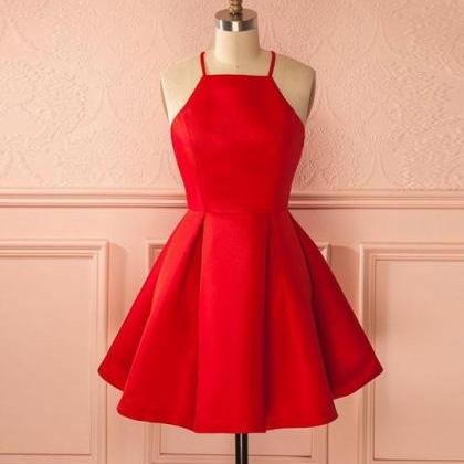 Cute Red Short Prom Dress, Cute Red Homecoming..