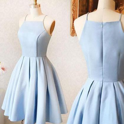 Cute Light Blue Short Prom Dress, Cute Blue..