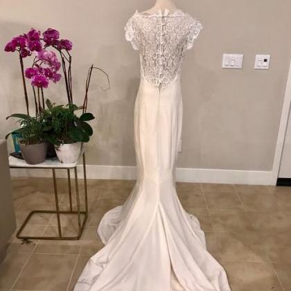 Lauren Lace Silk Formal Wedding Dress,pl0191
