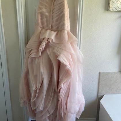 Blush Pink Never Worn Formal Wedding Dress,pl0198