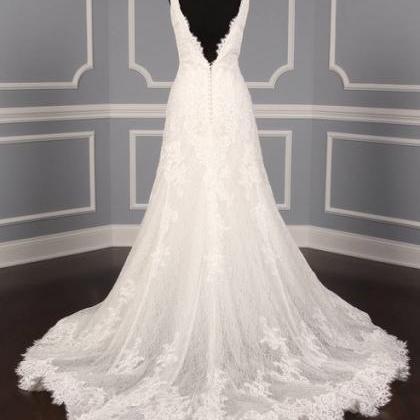 Off White (light Ivory) Embroidered Lace And..