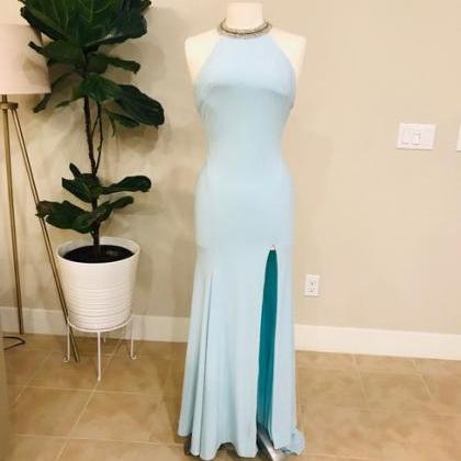 Blue Gown Formal Wedding Dress,pl0237