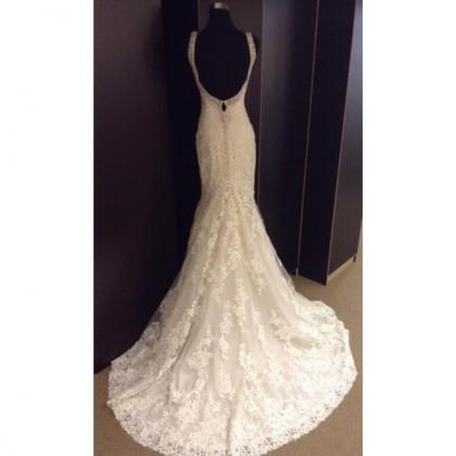 Ivory/champagne Lace Formal Wedding Dress,pl0250