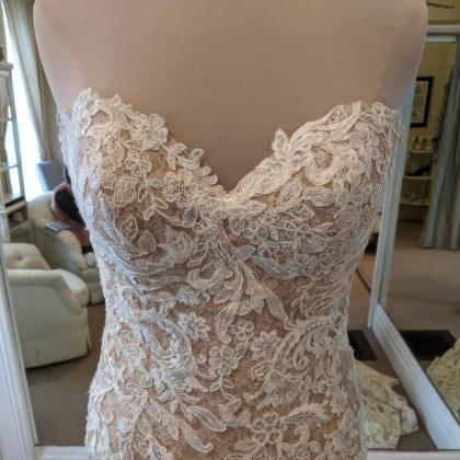 Ivory Lace And Tulle Over Matte-side Lustre Satin..
