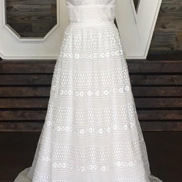 Ivory/cream Lace Formal Wedding Dress,pl0271
