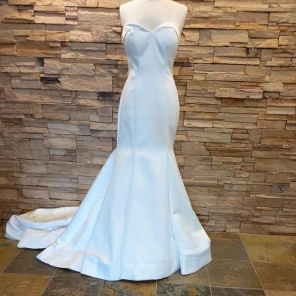 Diamond White Satin Formal Wedding Dress,pl0301