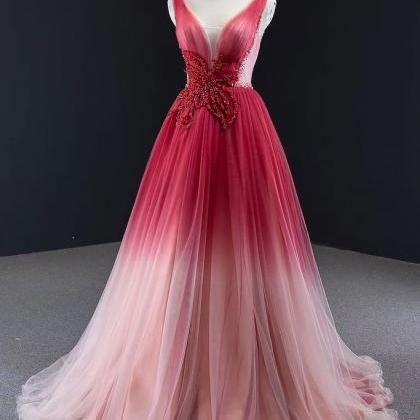 Changing Color Pink Fuschia Prom Dress,pl0474