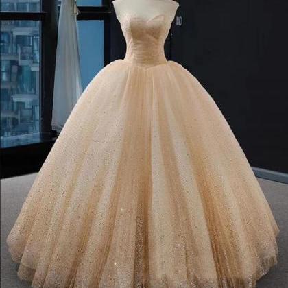 Ball Gown Sequins Prom Dress Beading Plus Size..