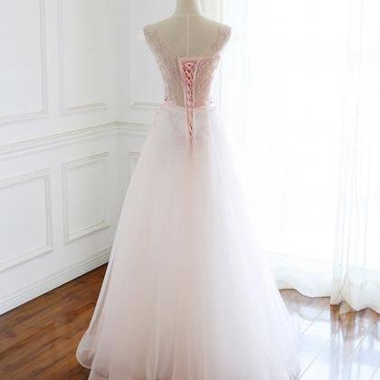Chic Plus Size Prom Dress Pink Long A Line Prom..