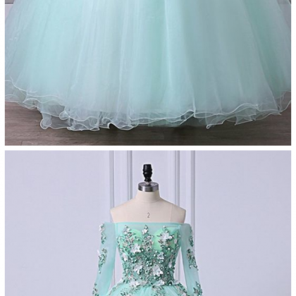 Fabulous Charming Mint Green Tulle Prom..