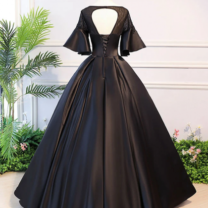 Plus-Size Strapless Sweetheart Prom Dress 7496C Black 16