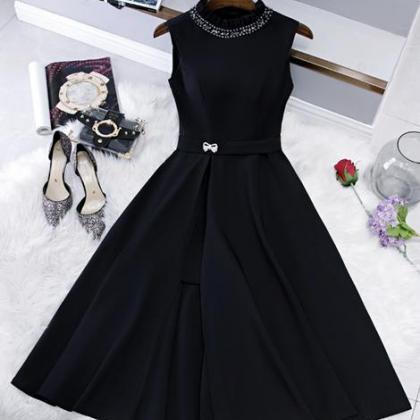 Black A Line Short Homecoming Dress,pl1787