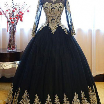 Beautiful Prom Dress Black, Prom Dress, Ball Gown..