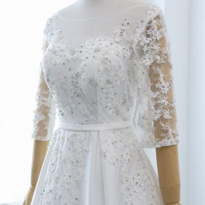 Wedding Dress Lace Long , A-line Wedding Dress ,..