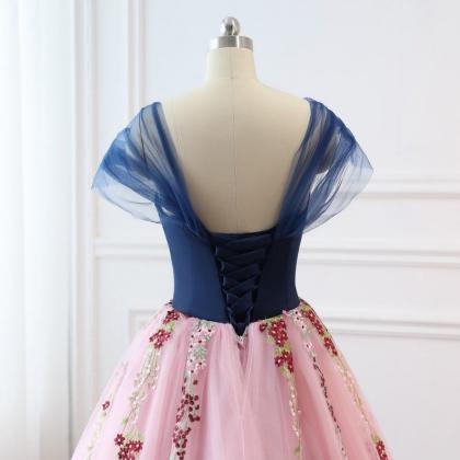 Custom Women Light Pink Prom Dress Ball Gown Long..