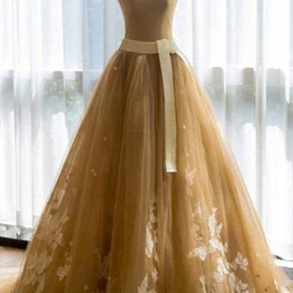 Yellow Party Dress Strapless Evening Dress Tulle..