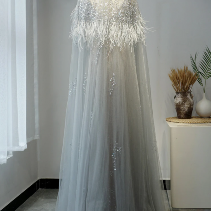 Elegant Long Luxury Shawl Long Evening Dress..