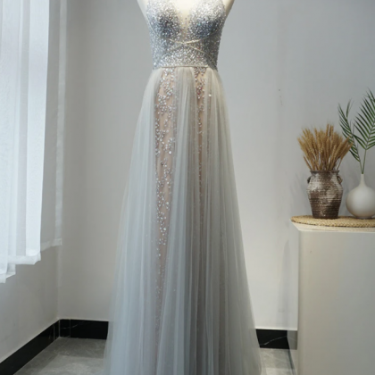 Elegant Long Luxury Shawl Long Evening Dress..