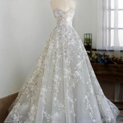 Unique Wedding Gown Lace Wedding Dress Princess..