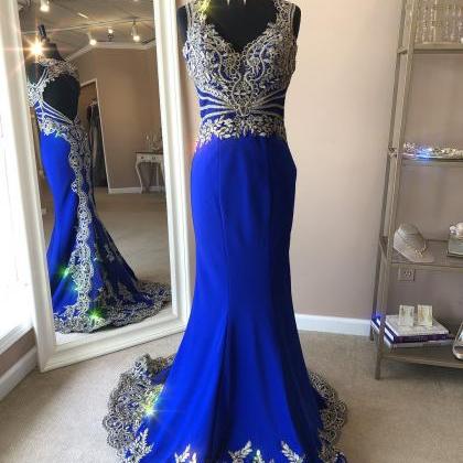 Royal Blue Prom Dresses, Long Prom Dress, Prom..