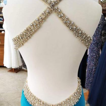 Mermaid Beaded Prom Dress,long Prom Dress, Prom..