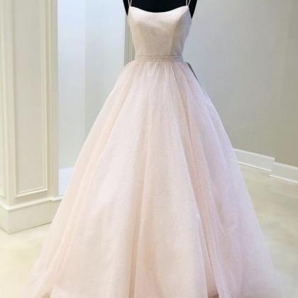 Cute A Line Tulle Long Prom Dress Evening..