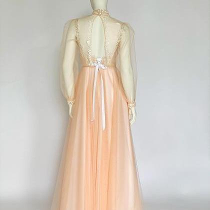 Peach Color Wedding Dress,bridal Gown, With A..