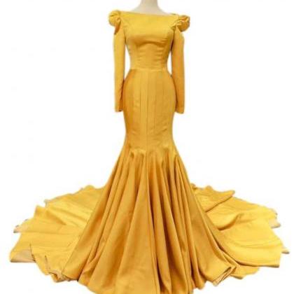 Designer Yellow Dress, Custom Made, Occasion And..