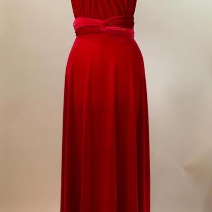Prom Dress, Bridesmaid Dress, Infinity Dress, Red..