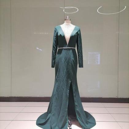 Green Prom Dress Long For Woman Mermaid Evening..
