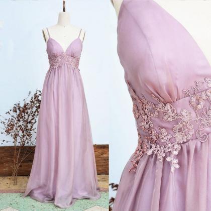 Bridesmaid Dress Dusty Mauve Lace Dress, Long Prom..