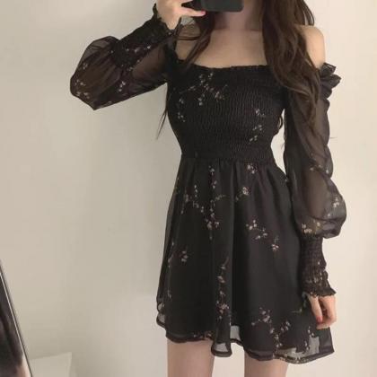 Cute Black Spring/ Summer Dress,pl3207