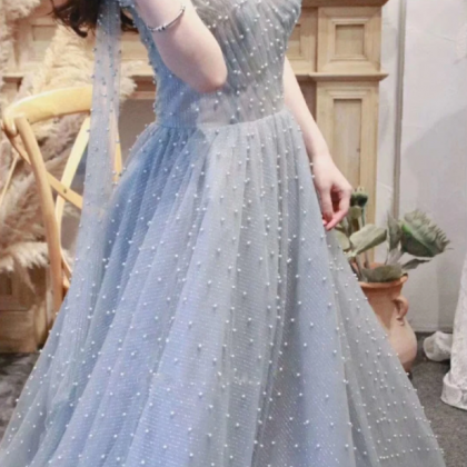 A Line Cape Sleeves One Shoulder Beading Prom..