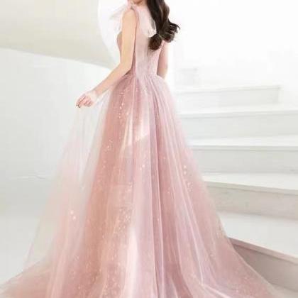 Pink Prom Dress, Fairy Dress, Birthday Dress With..