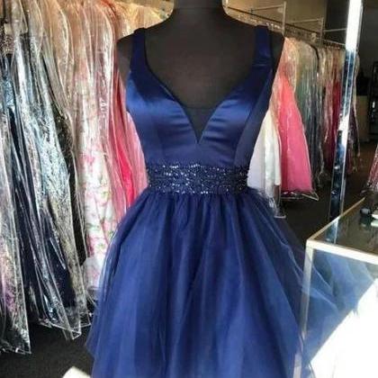 Sparkle Navy Blue Long Prom Dress,pl3544