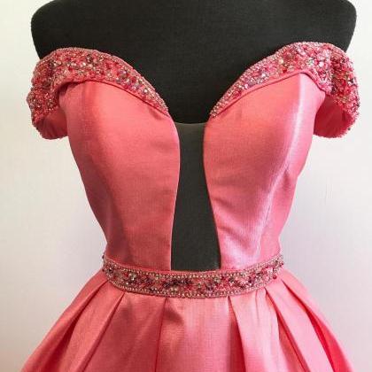 Princess Off The Shoulder Pink Ball Gown.pl3578