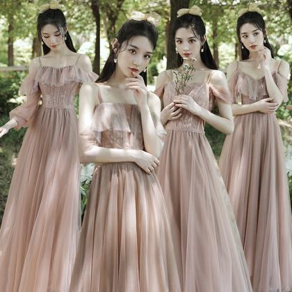 Cute Lace Tulle Long Prom Dress Bridesmaid..