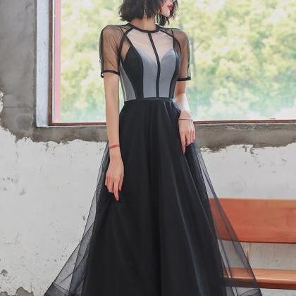 AEL style black banquet dress high-end light luxury small niche slim temperament little black dress main image 0